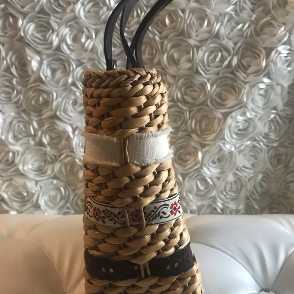 Straw Woven Rattan Vintage Roxy Purse Handbag - Picture 3 of 8